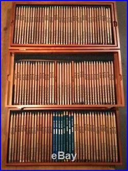 Unique Compilation 120 New & Barely Used Karisma Pencils in Lovely Wooden Box