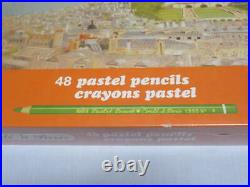 Unused Conte a Paris Oil-based colored Pencils 48 colors set 1980s UNOPENED F/S