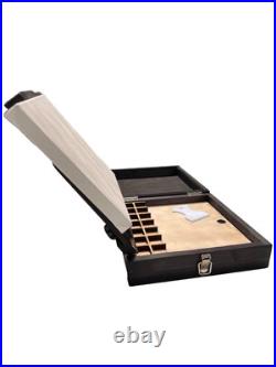 Urban Black Sketch Box For Plein Air, Travel Artist Box For Painting By Shrubmart