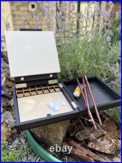 Urban Black Sketch Box For Plein Air, Travel Artist Box For Painting By Shrubmart