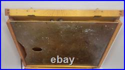 VINTAGE ARTIST PAINT BOX WOOD WOODEN DOVETAILED 19 slots