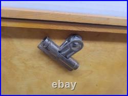 VINTAGE ARTIST PAINT BOX WOOD WOODEN DOVETAILED 19 slots