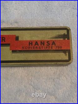 VINTAGE Box Of 11 Unused Eberhard Faber Hansa Kopierstifte 799 Pensils. Orig Tin