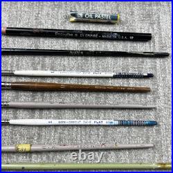 VINTAGE GRUMBACHER WOODEN ARTIST BOX with Paint and Brushes