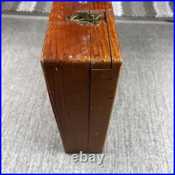 VINTAGE GRUMBACHER WOODEN ARTIST BOX with Paint and Brushes