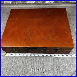 VINTAGE GRUMBACHER WOODEN ARTIST BOX with Paint and Brushes