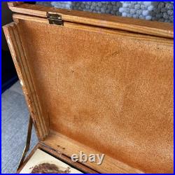 VINTAGE GRUMBACHER WOODEN ARTIST BOX with Paint and Brushes