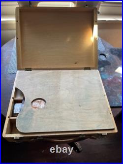 VINTAGE GRUMBACHER WOODEN ARTIST PAINT PALETTE TRAVEL CASE with Paint Kit Set VINTAGE GRUMBACHER WOODEN ARTIST PAINT PALETTE TRAVEL CASE with Paint Kit Set