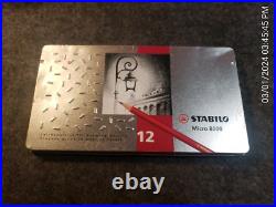 VINTAGE Schwan Stabilo Micro 8000 12 PENCIL SET IN TIN BOX (C9B3) VINTAGE Schwan Stabilo Micro 8000 12 PENCIL SET IN TIN BOX (C9B3)