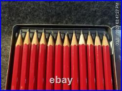 VINTAGE Schwan Stabilo Micro 8000 12 PENCIL SET IN TIN BOX (C9B3)