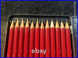 VINTAGE Schwan Stabilo Micro 8000 12 PENCIL SET IN TIN BOX (C9B3)