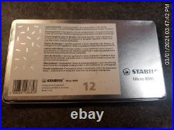 VINTAGE Schwan Stabilo Micro 8000 12 PENCIL SET IN TIN BOX (C9B3) VINTAGE Schwan Stabilo Micro 8000 12 PENCIL SET IN TIN BOX (C9B3)