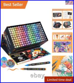 Versatile 180 Paint Pens in Organized Storage Box Perfect for All Art Styles