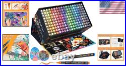 Versatile 180 Paint Pens in Organized Storage Box Perfect for All Art Styles
