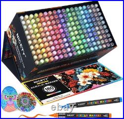 Versatile 180 Paint Pens in Organized Storage Box Perfect for All Art Styles