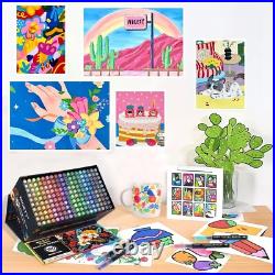 Versatile 180 Paint Pens in Organized Storage Box Perfect for All Art Styles