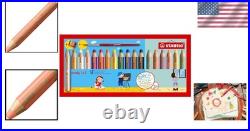 Versatile 18-Piece Pastel & Standard Colored Pencil Set with Brush and Sharpener