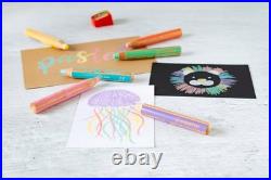 Versatile 18-Piece Pastel & Standard Colored Pencil Set with Brush and Sharpener