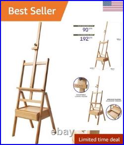 Versatile Beech Wood Art Easel with Drawer Accommodates Canvases Up to 35.4in