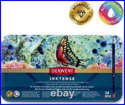Versatile Inktense Water Soluble Pencils 36 Assorted Colors for Unique Artwork