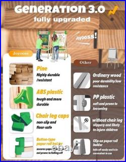 Versatile Kids Art Easel Magnetic Green Chalkboard & Accessories for Ages 2-12