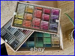 Vintage 1993 Rembrandt Royal Talens Soft Pastels 300H225 Wood Case, 225 Pastels
