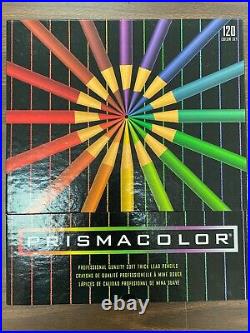 Vintage 1999 Prismacolor Colored Lead Pencils 120 Complete Piece Set With Box USA