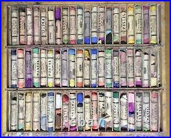 Vintage Artists Pastels 60 Pastels In A Wood Box