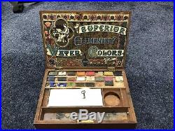 Vintage Artists Superior Elementary Watercolour Paint Box by Reeves Art Painting