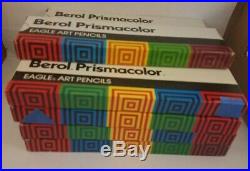 Vintage Berol Prismacolor 130 Unused Color Art Pencils with Boxes Eagle Thick