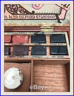 Vintage C. ROWNEY & Co Artists Colormen Wooden Paint Box