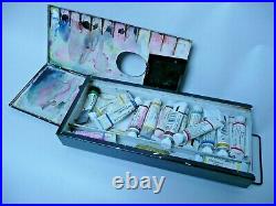 Vintage Charles Roberson Watercolour Paint Box Art Palette Box