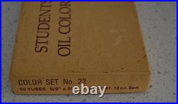 Vintage DVP Da Vinci Student's Oil Paint Colors 10 Tubes. 4 fl oz each Boxed USA