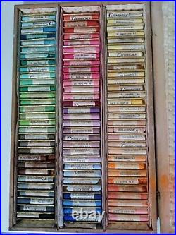 Vintage Grumbacher soft pastels 90 count box set no. 78 Edgar Degas studio RARE