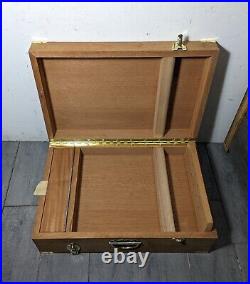 Vintage Handcrafted Wood Artist Art Supply Storage Utility Travel Field Box Case