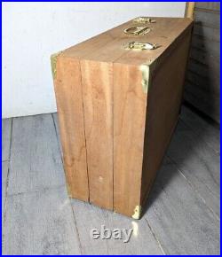 Vintage Handcrafted Wood Artist Art Supply Storage Utility Travel Field Box Case