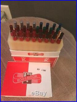 Vintage Koh-I-Noor 5611 Technigraph Lead Holder Clutch Pencil Box Of 24