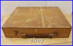 Vintage Large Roberson Wooden Paint Box + palette + Winsor Newton Oil Paints etc