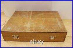 Vintage Large Roberson Wooden Paint Box + palette + Winsor Newton Oil Paints etc