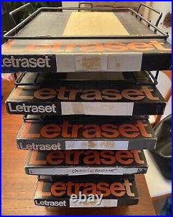 Vintage Lettraset boxes without Rack Shown