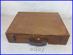 Vintage M. GRUMBACHER Wood Art Box With Supplies- Some New Old Stock