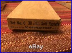Vintage M Grumbacher Soft Pastels Half Length Assortment Lot of 11 boxes EUC