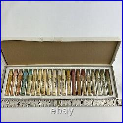 Vintage Oil Pastels Sennelier Paris Irise Box Set Of 21 Made France Art Supplies