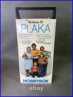 Vintage PELIKAN Plaka HobbyBox With Case From Germany In 15ml Glass Bottles Paint