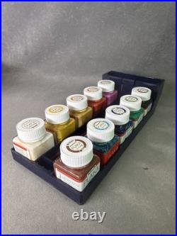 Vintage PELIKAN Plaka HobbyBox With Case From Germany In 15ml Glass Bottles Paint