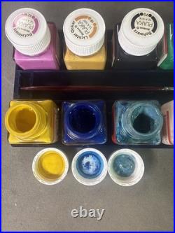 Vintage PELIKAN Plaka HobbyBox With Case From Germany In 15ml Glass Bottles Paint