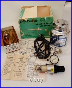 Vintage Paasche remote feed air eraser airbrush set in original box