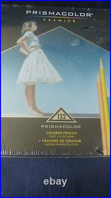 Vintage Prismacolor Premier Soft Core Colored Pencils 132 Artist Drawing Set Tin