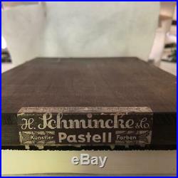 Vintage Schmincke Soft Pastels Wood Box Set of 40 Colors pre owned