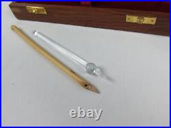 Vintage Sennelier Deluxe Calligraphy Set with Bamboo NIB Pen & Beautiful Wood Box
